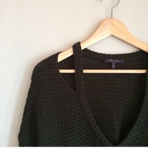 NWOT Olivia Sky Waffle Knit Plaid Sweater
